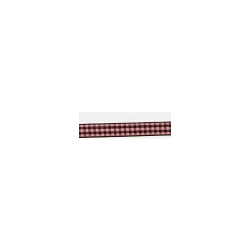 CRI Ribbon Pink-Brown Gingham 3/8" (BND0098)