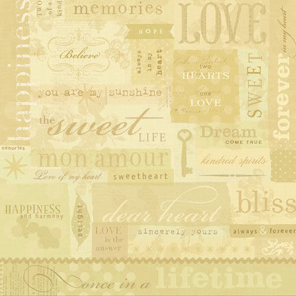 K & Company Papier - Maison Love Words Embossed