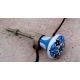 SRH Metal Art - Knob/Knopf Keramik Blue Flowers