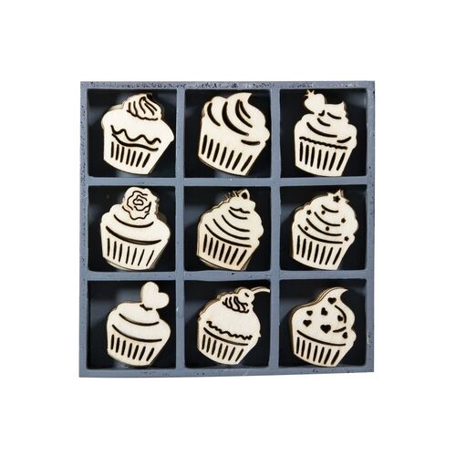 KRS Embellishment - Wood Art Cup Cake