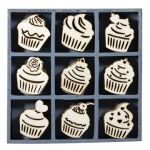 KRS Embellishment - Wood Art Cup Cake