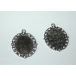 AEX Charm - Medallion Antique Silver