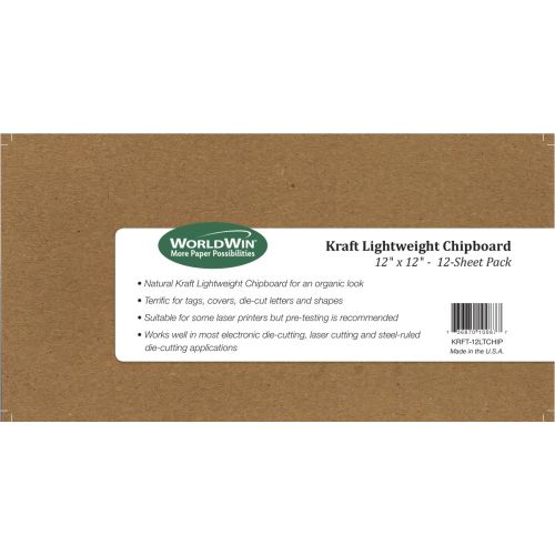 WRW Kraft Lightweight Chipboard 12" x 12"