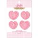 BLB Embellishments - Crochet Hearts Cotton Candy