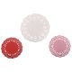 RYH Embellishment - 60 St. Papierspitzen/Tortendeckchen-Set weiss/rosa/rot