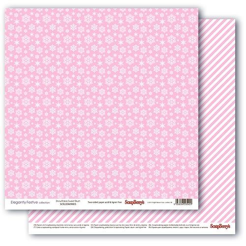 SCB Cardstock - Elegantly Festive Snowflake Sweet Blush