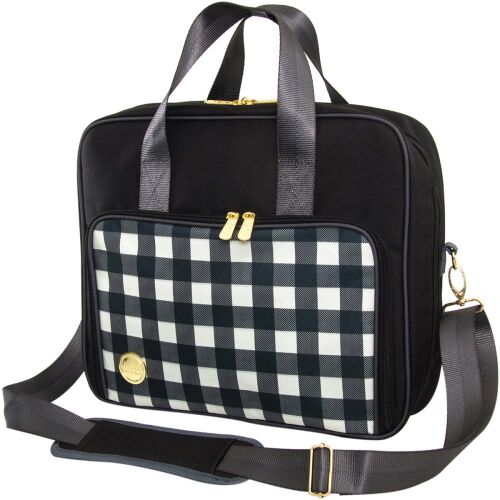 WRM 360 Crafters Shoulder Bag Black Plaid