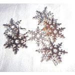 SRH Charm 5 Stück - Silber Snowflake 24x21 mm