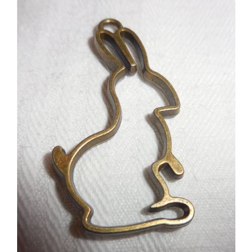 SRH Charm - Bronze Hase/Rabbit 44x23 mm