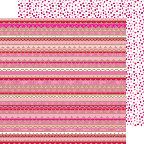 DDB Cardstock - Sweetheart Romantic Ruffles