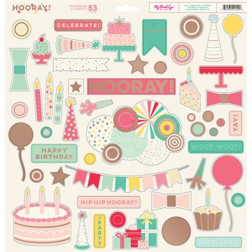 MYM Chipboard 12"x12" - Hooray