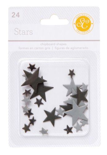 AMC Chipboard -  Studio Calico Stars Grey