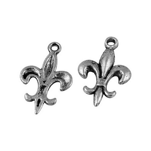 SRH Charm 5 Stück - Fleur de Lis Antique Silver