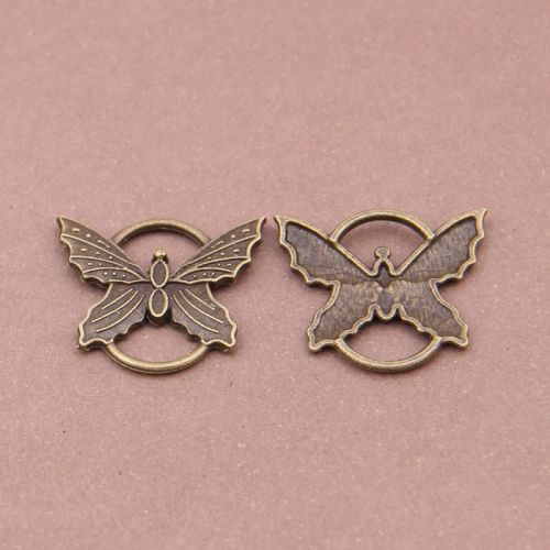 SRH Charm 3 Stück - Schmetterling/Butterfly Antique Bronze