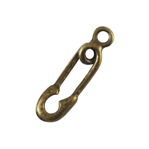 SRH Charm 5 Stück - Sicherheitsnadel/Safety Pin Antique Bronze