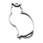 SRH Charm 2 Stück - Katze/Cat Antique Silber