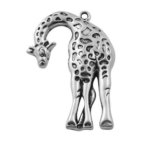 SRH Charm 3 Stück - Giraffe Antique Silber