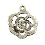 SRH Charm 5 Stück - Blume/Peony Antique Silber