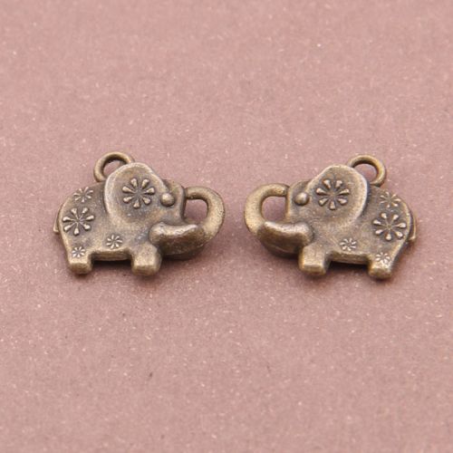 SRH Charm 5 Stück -  Elephant Antique Bronze