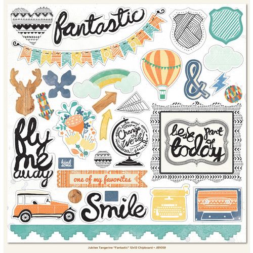 MYM Chipboard 12"x12" - Jubilee Tangerine Fantastic