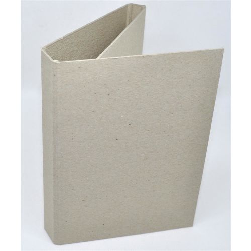 SRH Buchhülle/Einband mit Überschlag aus Graupappe 200x145x30 mm (HxBxT)