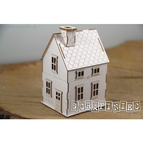 SCN Chipboard-Shapes/Laserstanzteile - Tiny Family House II 3D