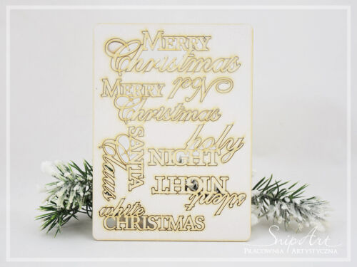 SNI Chipboard-Shapes/Laserstanzteile - Merry Christmas