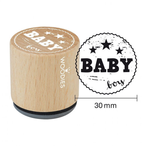 WDD Holzstempel rund - Baby Boy