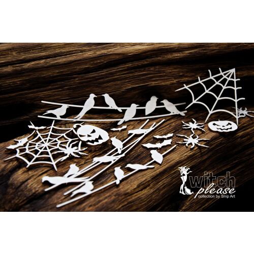 SNI Chipboard-Shapes/Laserstanzteile - Witch Please Halloween Set