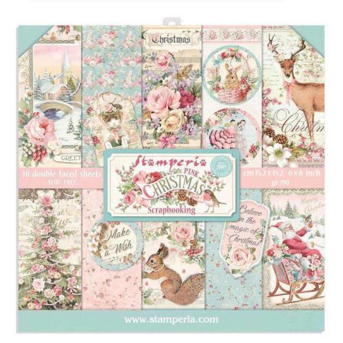 STP Paper Pad 6x6" - Pink Christmas