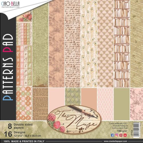 CBL Paper Pad 12x12" - The Muse Patterns 8BL