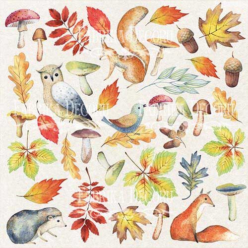 FDC Cut-Out Sheet 8"x8" - Colors of Autumn