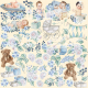 FDC Cut-Out Sheet 12"x12" - Shabby Baby Boy Re-Design