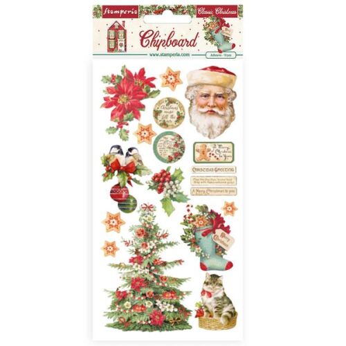 STP Chipboard Sticker 15x30 cm - Classic Christmas