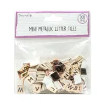 DVC Embellishment - Mini Printed Letter Tiles Rose Gold...