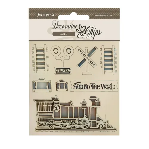 STP Decorative Chips/Laserstanzteile - Around the World Train