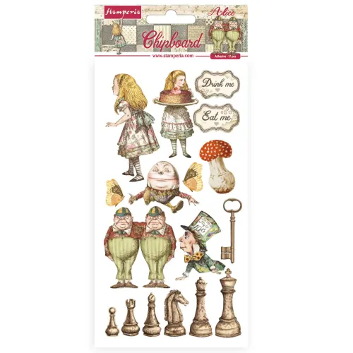 STP Chipboard Sticker 15x30 cm - Alice Through the Looking Glass