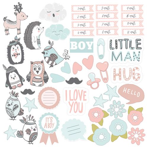 FDC Cut-Out Sheet 8"x8" - Scandy Baby Boy