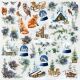 FDC Cut-Out Sheet 12"x12" - Country Winter