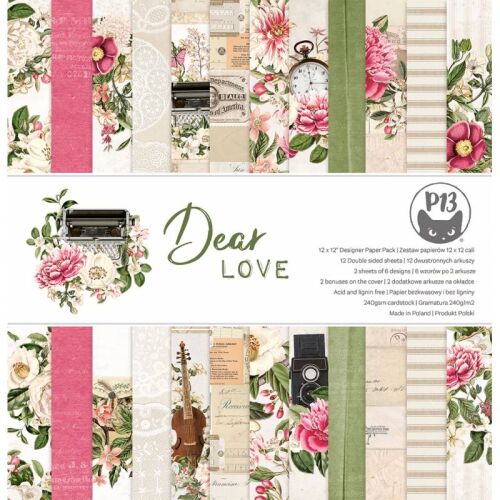 P13 Paper Pad 12x12" - Dear Love